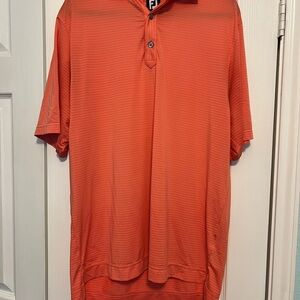 FootJoy FJ Men's Orange Polo Golf Shirt